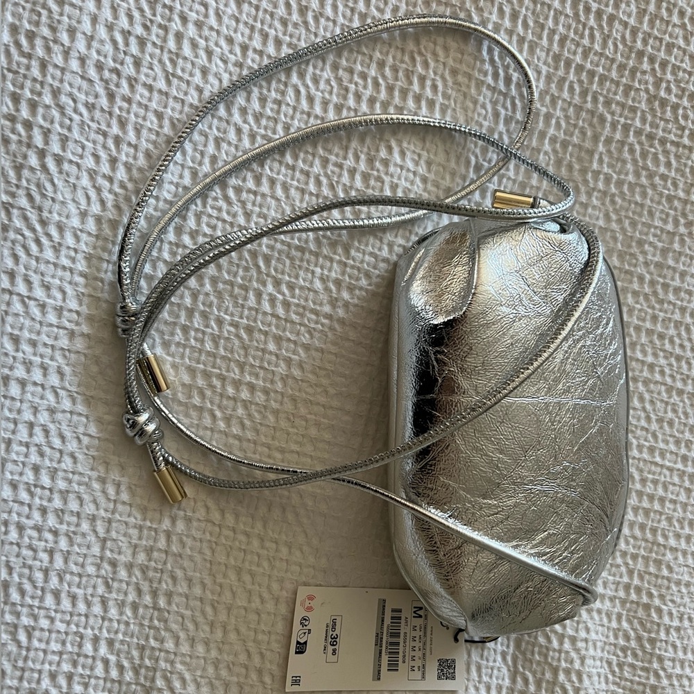 Silver Crossbody Bag